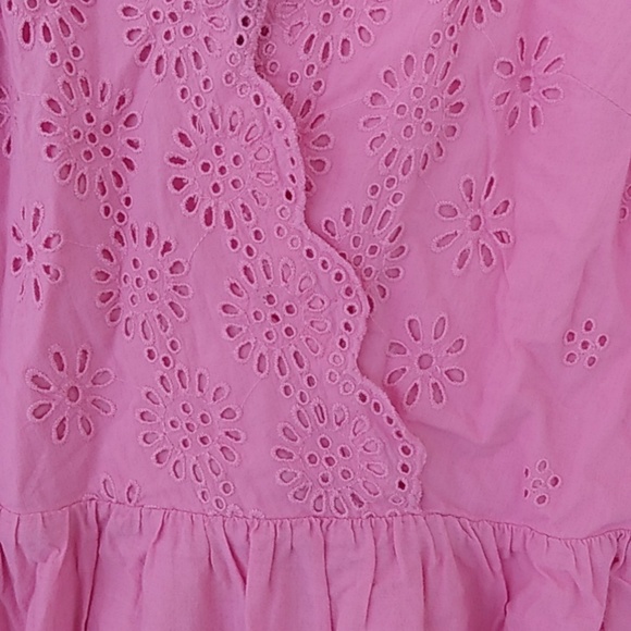 🌻J Crew washed pink eyelet dress Sz 2 - Picture 8 of 16